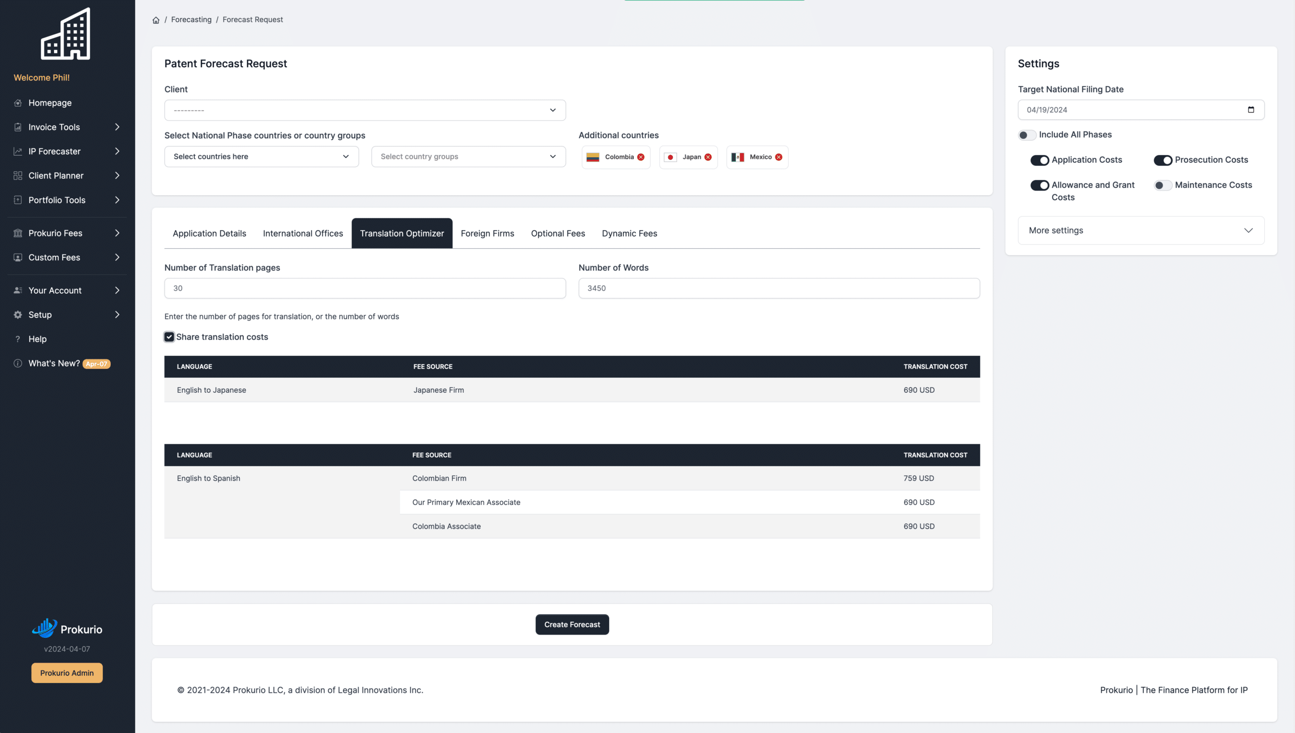 IP Forecaster